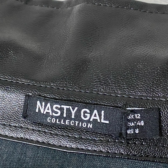 NASTY GAL LEATHER FAUX WIDE SLEEVES - Picture 6 of 6